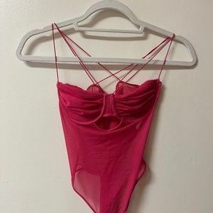 Pink Zara Bustier Bodysuit